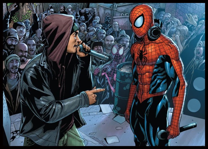 Eminem Engages In Rap Battle With Spider-Man On Variant Comic Book Cover