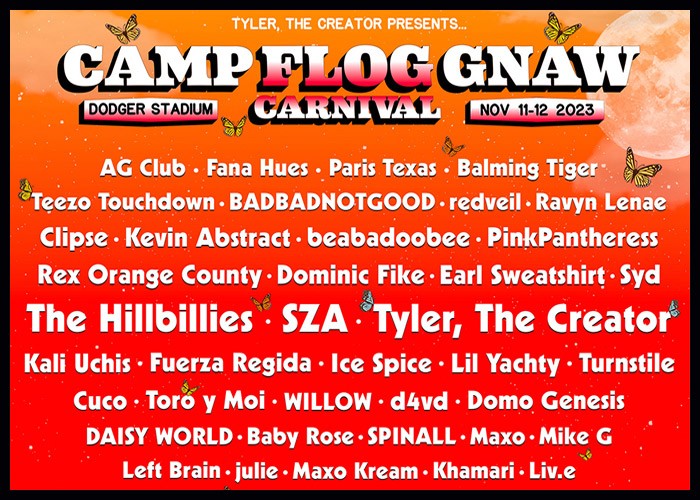 Tyler, The Creator Reveals 2023 Camp Flog Gnaw Carnival Lineup