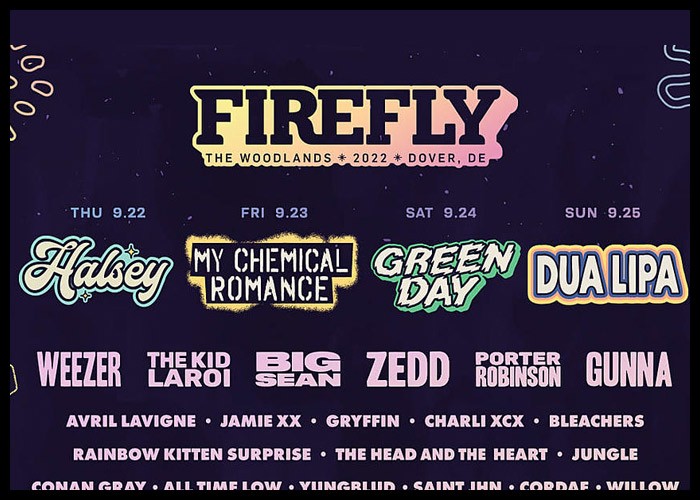 Halsey, My Chemical Romance, Green Day & Dua Lipa To Headline Firefly Festival