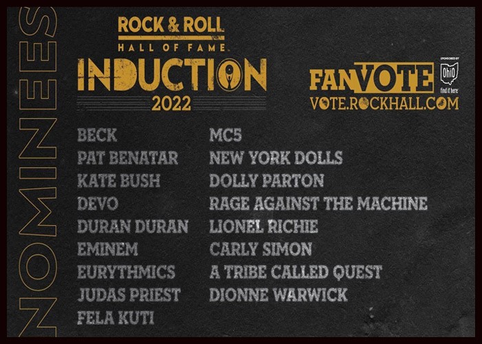 Rock & Roll Hall Of Fame Announces 2022 Nominees