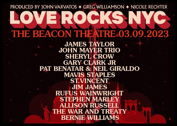 Love Rocks NYC Benefit Concert To Feature James Taylor, John Mayer Trio, St. Vincent & More