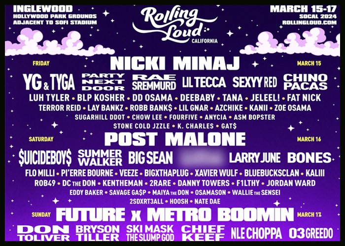 Nicki Minaj, Post Malone To Headline Rolling Loud California 2024