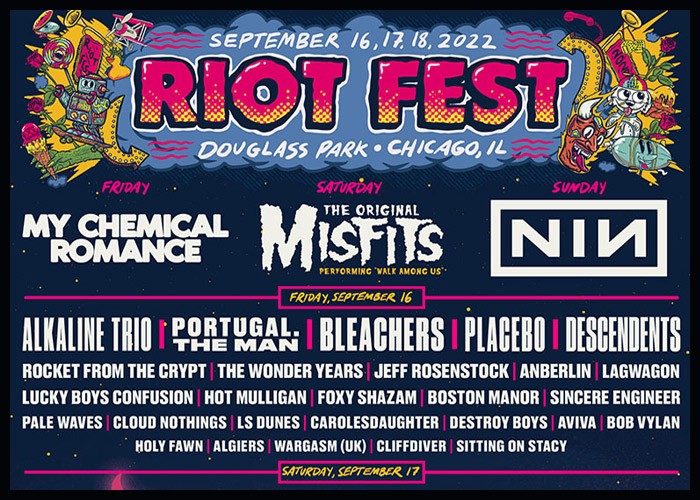 My Chemical Romance, Misfits & Nine Inch Nails To Headline Riot Fest 2022