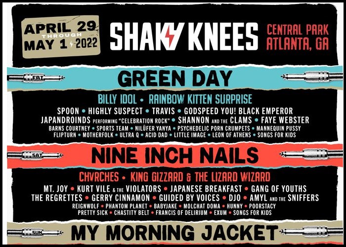 Green Day, Nine Inch Nails & My Morning Jacket To Headline Shaky Knees 2022