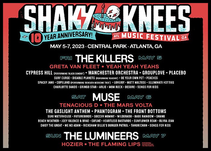 The Killers, Muse & The Lumineers To Headline 2023 Shaky Knees Music Festival