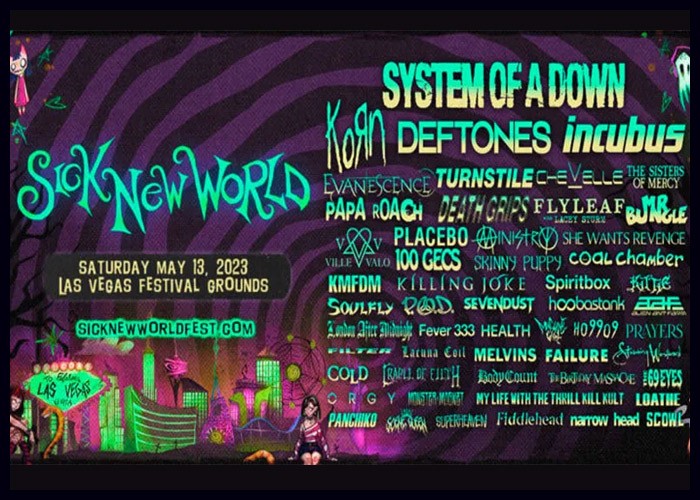 Inaugural ‘Sick New World’ Festival To Feature Korn, System Of A Down & More